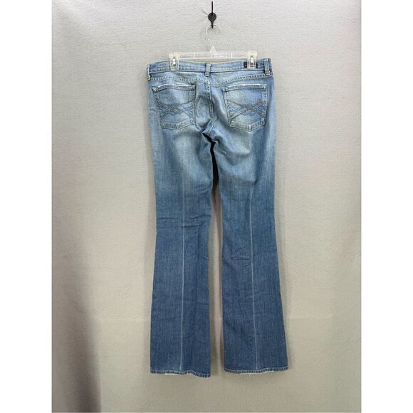 Y2K Citizens of Humanity Women Blue V-Front Stretch Low Waist Boot Cut Jeans Siz - Picture 1 of 11